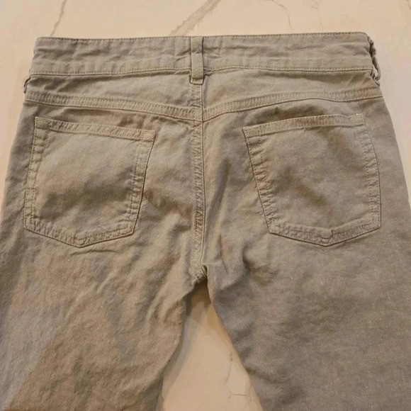 Isabel Marant Linen Cotton Preppy Straight Leg Pants Jeans Gray Womens Size 6 - Picture 3 of 10